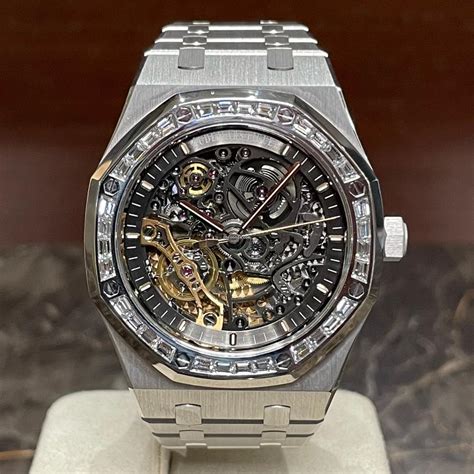 audemars piguet iced out skeleton|royal oak skeleton watch price.